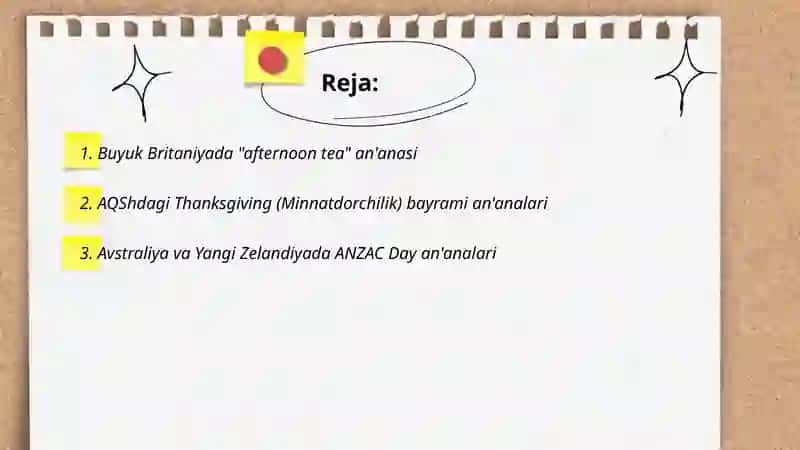 Traditions of English Speaking Countries 2