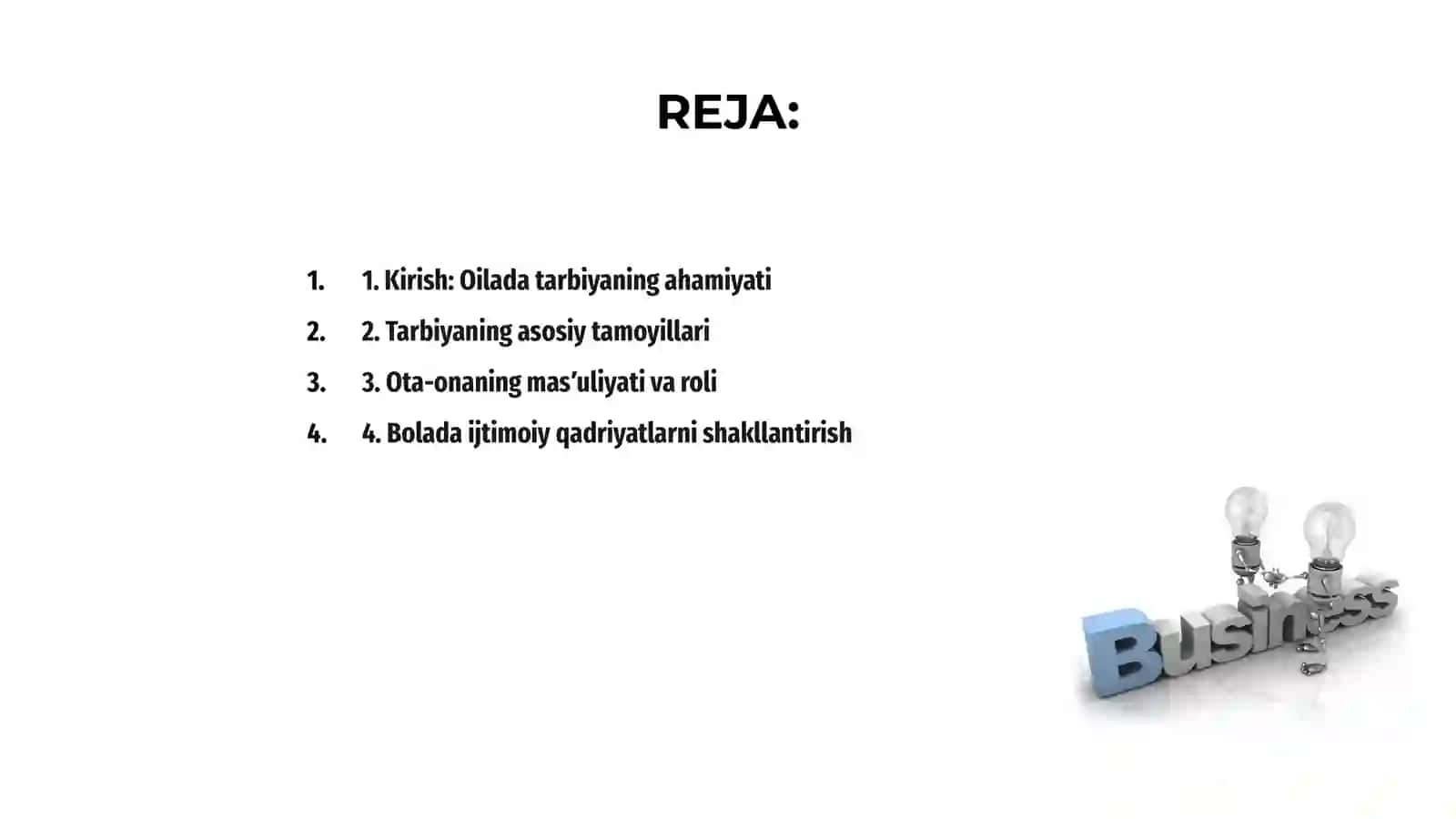 Oilada tarbiya asoslari 2
