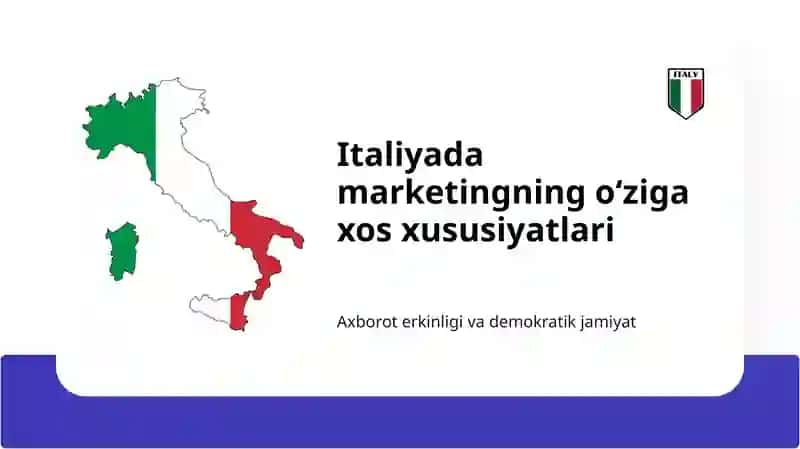 Italiya marketingining oʻziga xos xususiyatlari 2