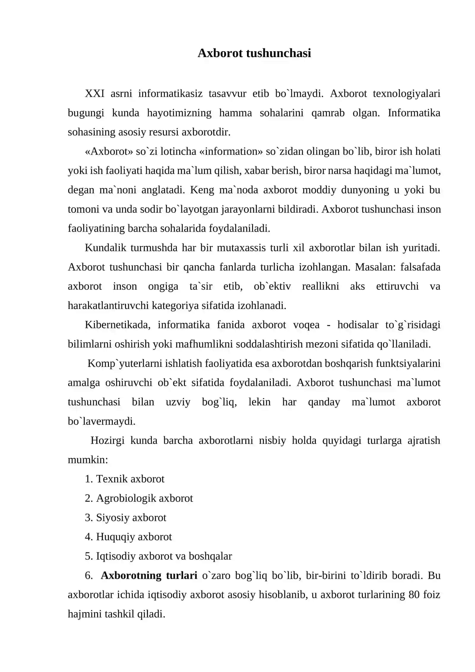Axborot tizimlari va texnologiyalari 2