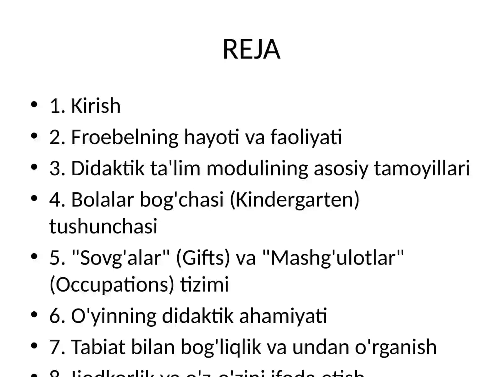 F.FREBLENING DIDAKTIK TA'LIMMODULI 2