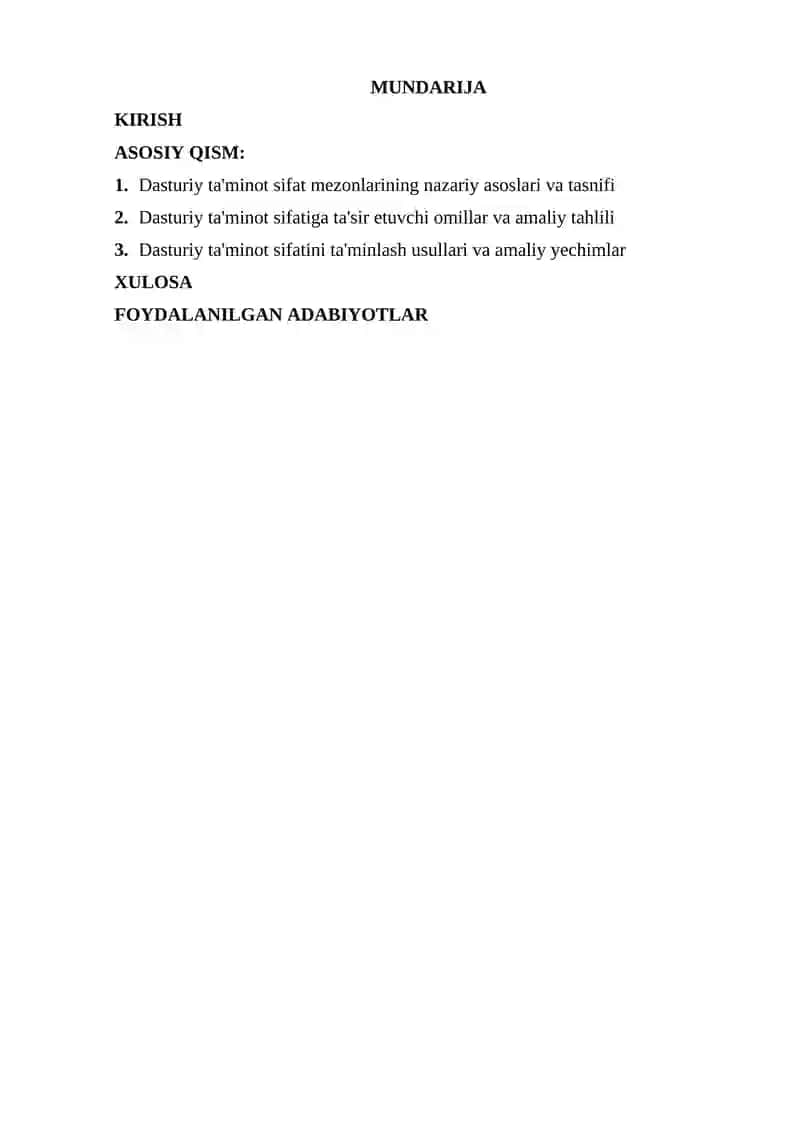 Dasturiy taʼminot uchun sifat mezonlari 2