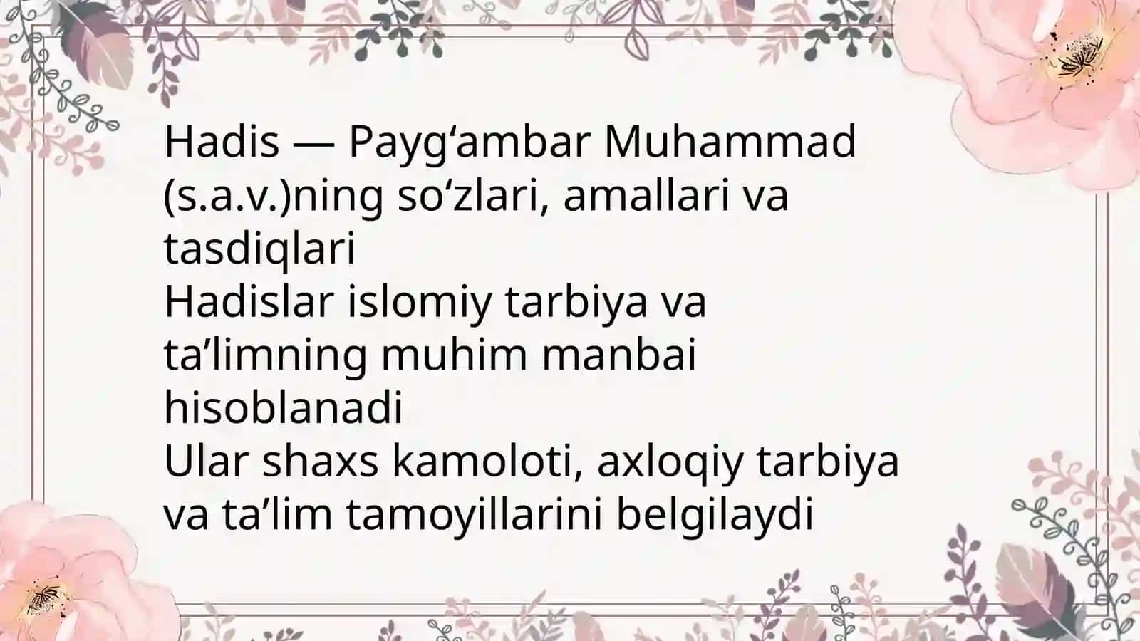Hadislarningpedagogikahamiyati 2