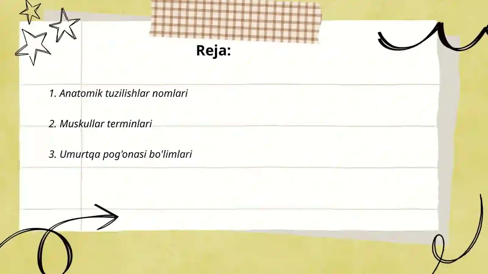 Anatomik va Gestalogik naminaklaturada tibbiyot terminlari 2