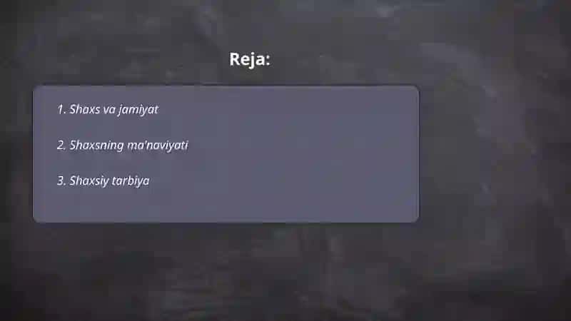 Shaxs va jamiyat 2