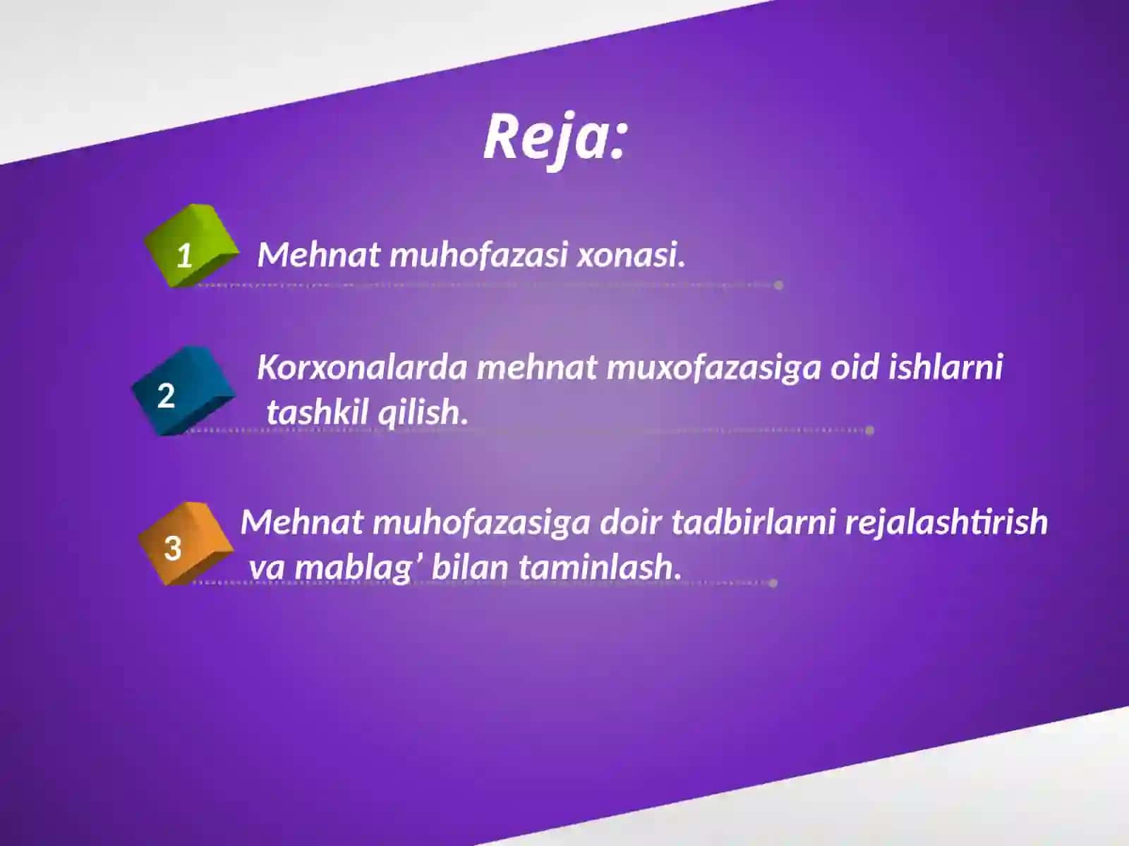 Mehnat muhofazasi yo'riqnomasi 2