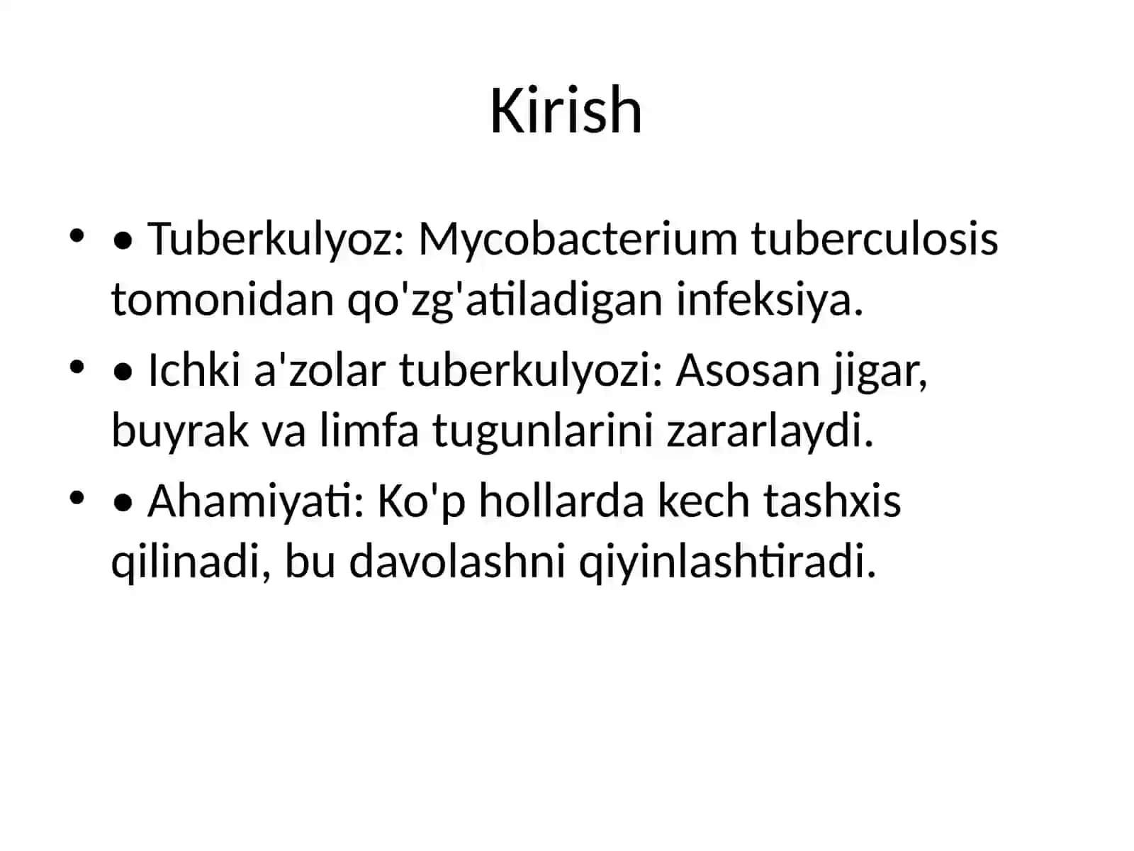 Ichki a'zolar tuberkulyozi 2