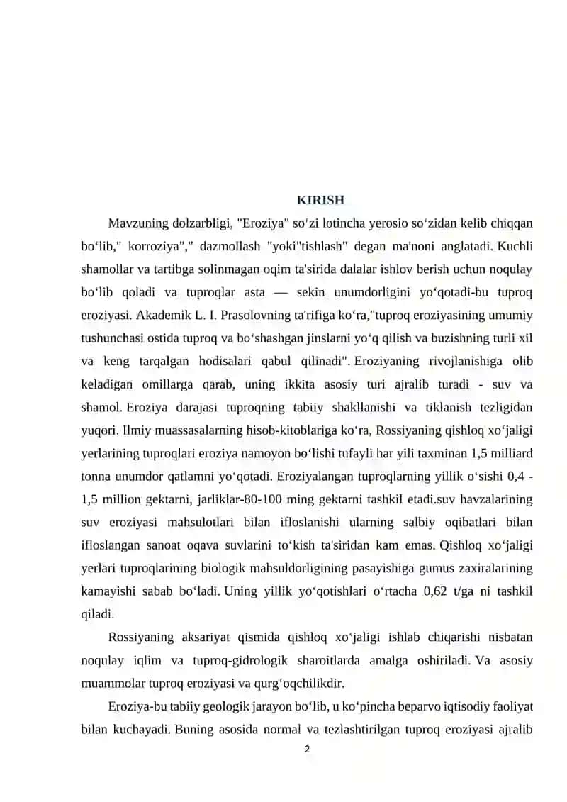 Tuproq eroziyasi 2