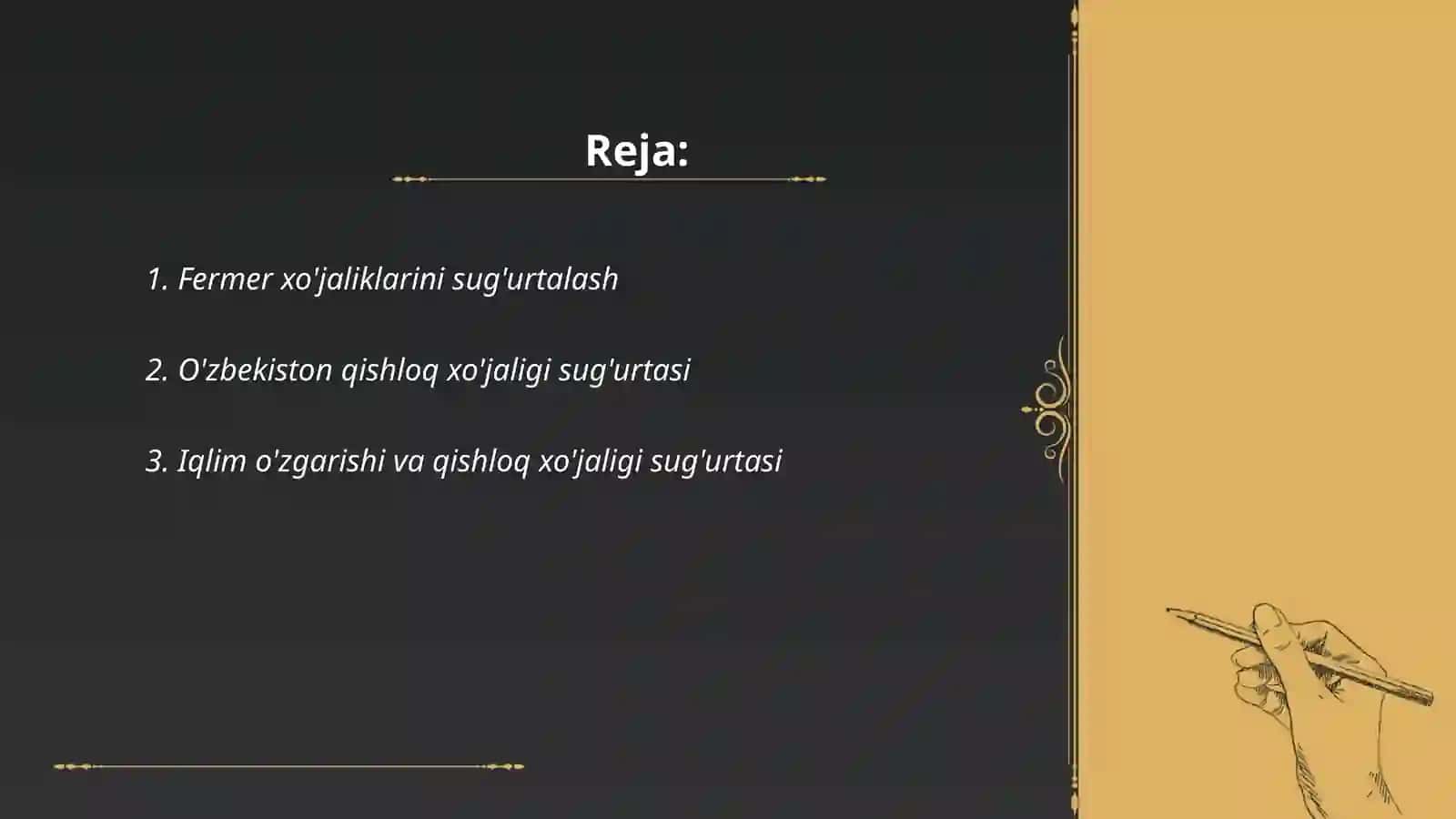 Fermer xo'jaliklarini sug'urtalash 2
