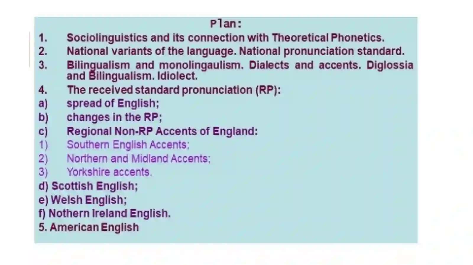 Territorial varieties of English pronunciation 2