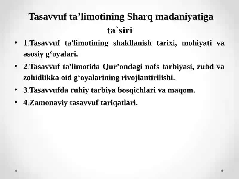 Tasavvuf ta'limoti 2