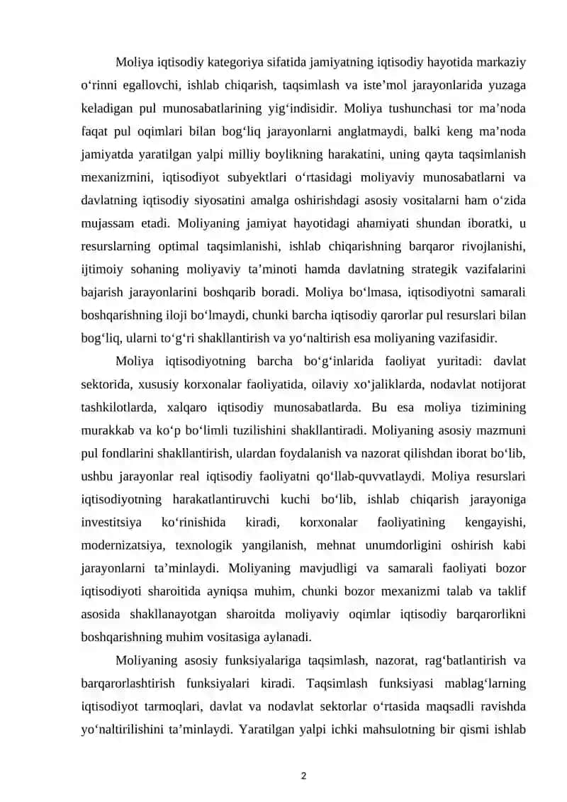 MOLIYA ASOSLARI FANIGA 2