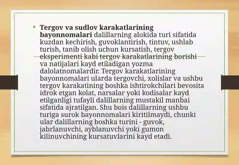 Tergov va sud bayonnoma laridagi il sifati 2