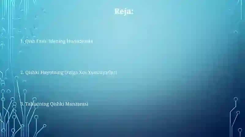 O'lkamda qish 2