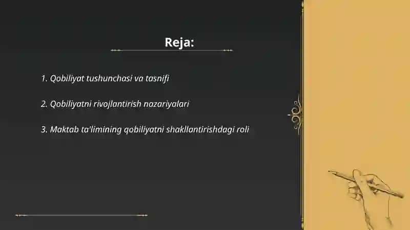 Qobilyat va uning rivojlanishi 2