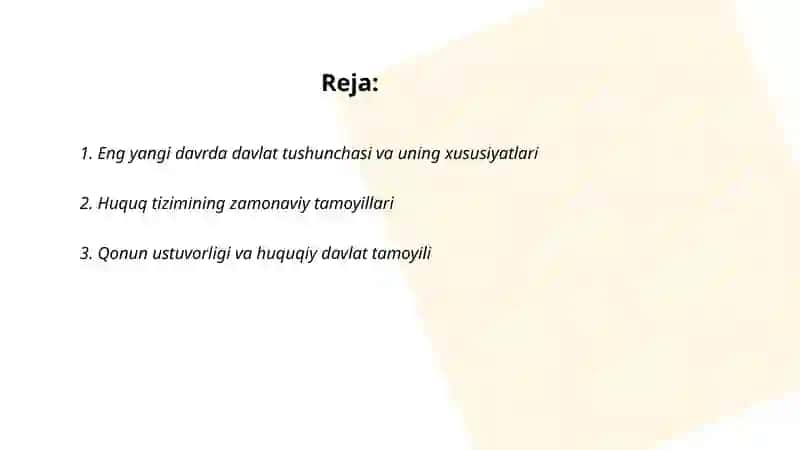 Eng yangi davr davlati va huquqi 2