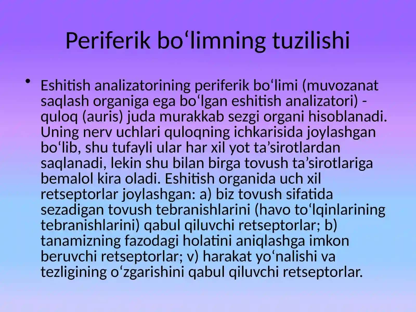 ESHTISH ANALIZATORINING ANATOMIYASI 2