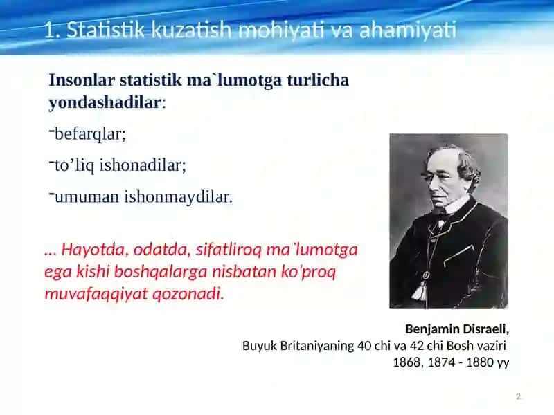 Statistik kuzatish 2