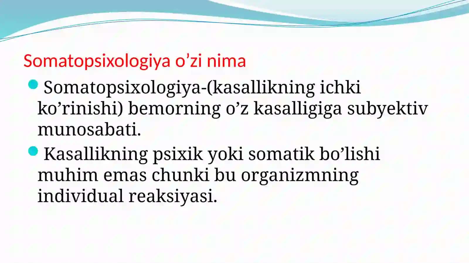 Psixosomatik tibbiyot: Somatopsixologi sindromlar 2