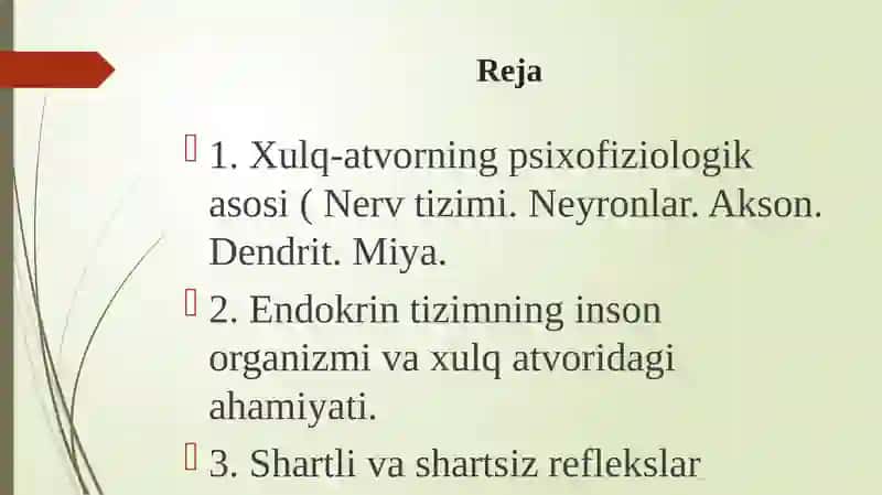 Xulq atvorning psixofiziologik asosi 2
