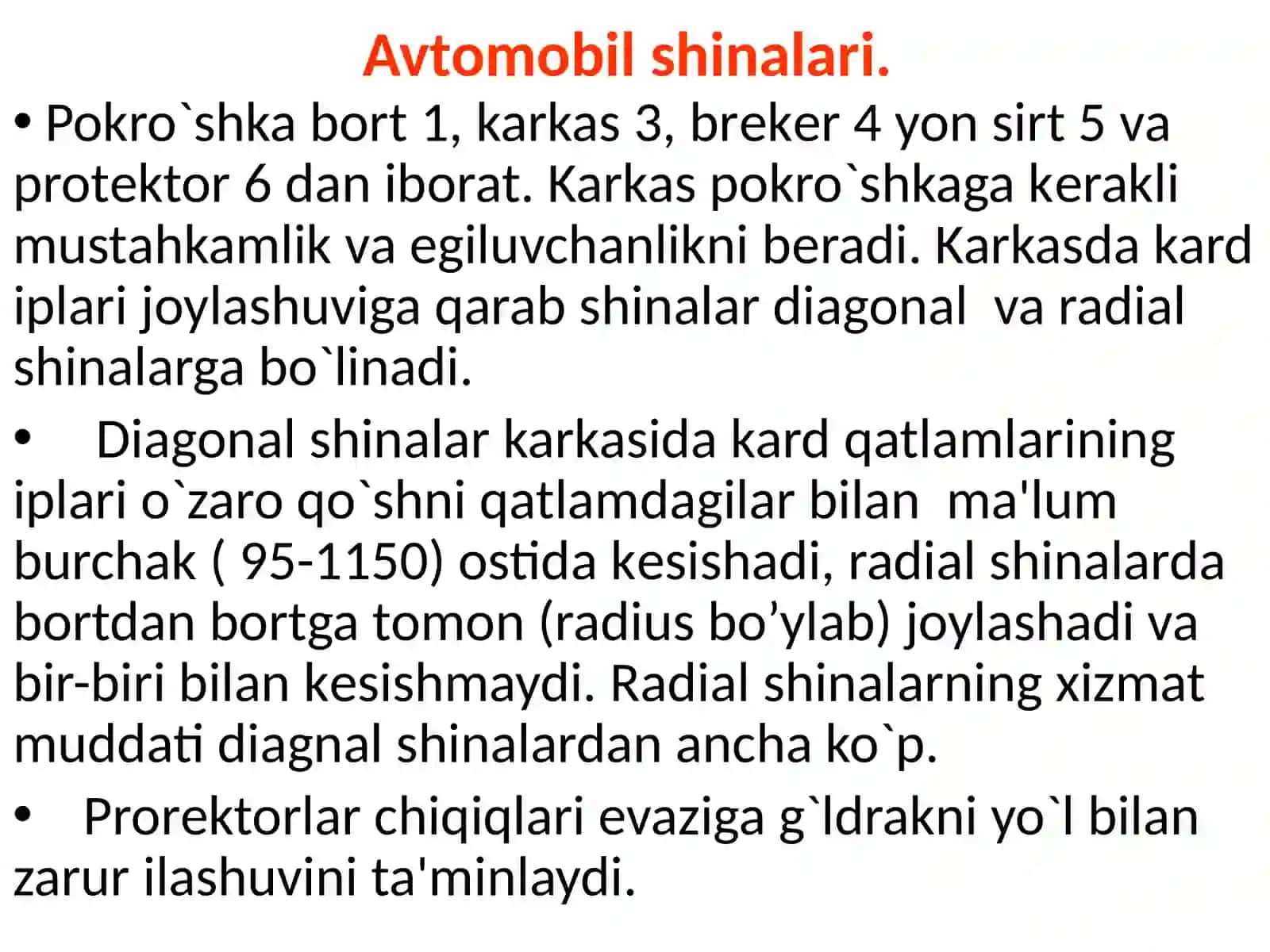 Avtomobil Gildiragi va shinalar 2