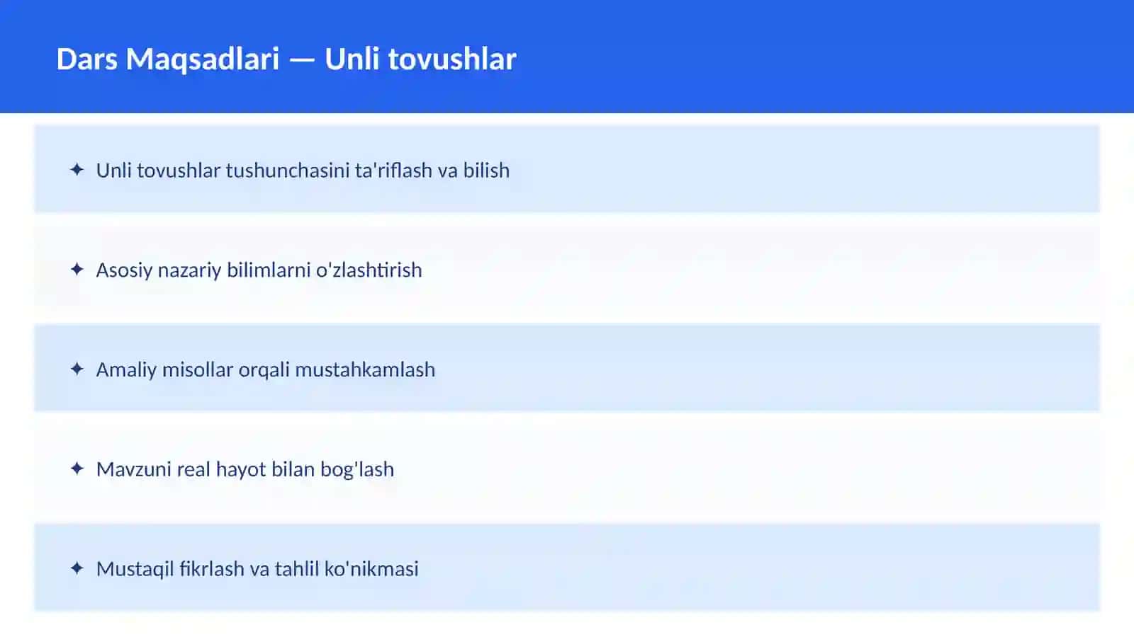 O'ZBEK TILI Fonetika asoslari 2