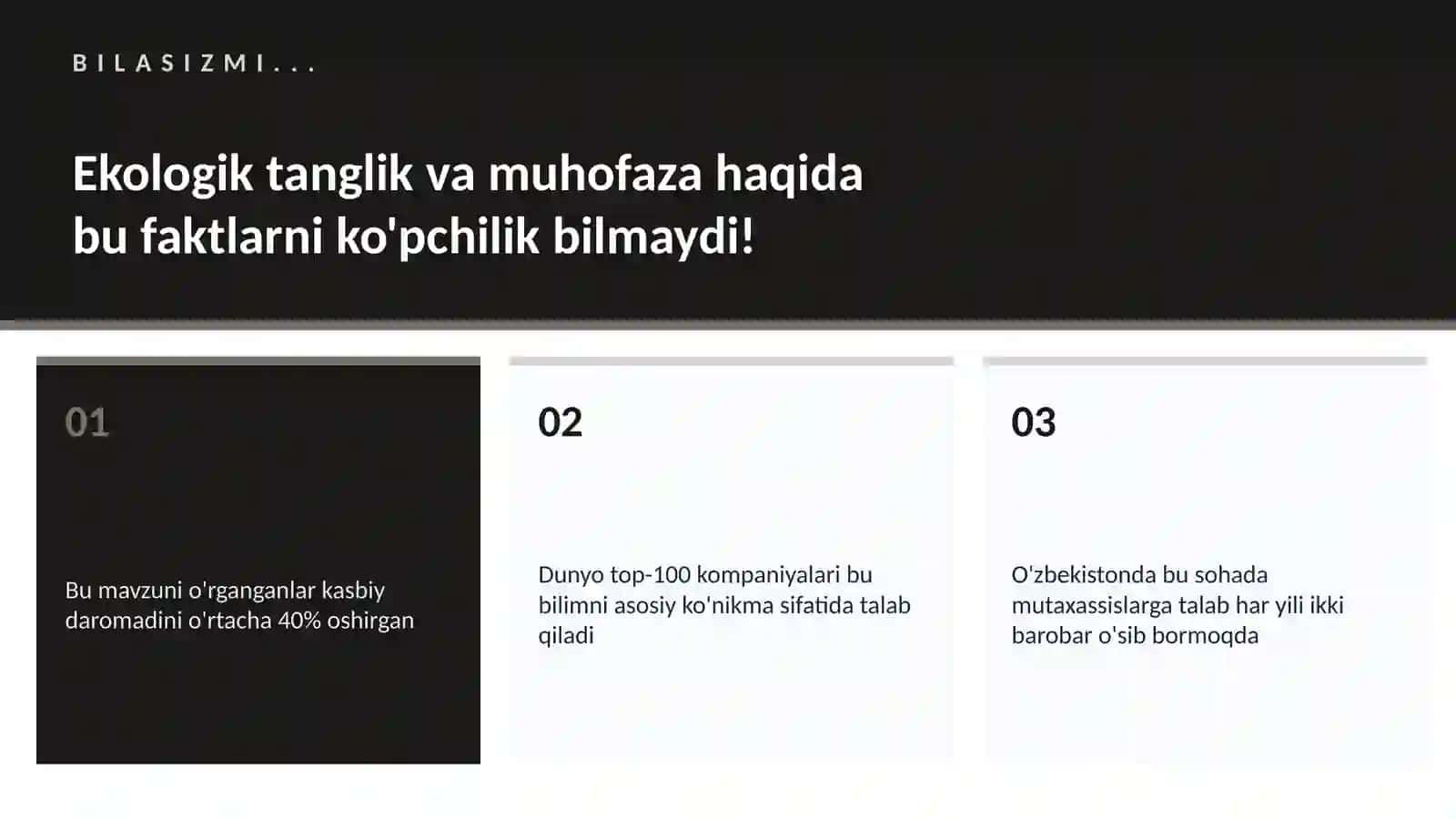 Ekologik tanglik va muhofaza 2