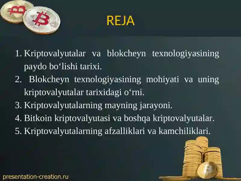 KRIPTOVALYUTALAR BOZORIDAGI ELEKTRON TIJORAT 2