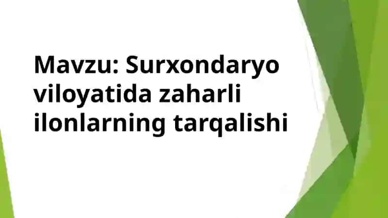 Zaharli ilonlar tarqalishi 2