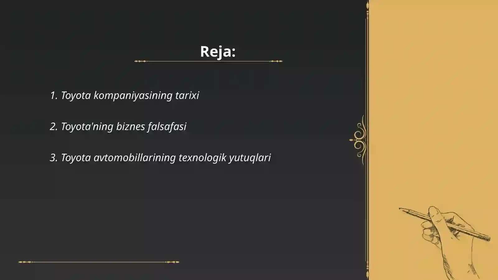 Toyota kompaniyasining tarixi 2