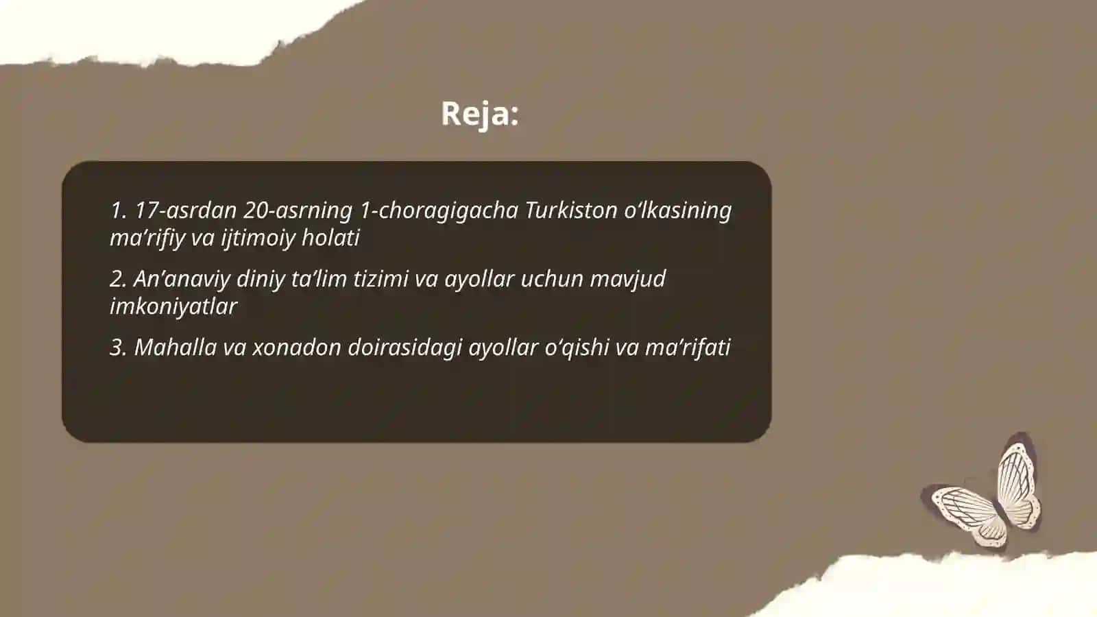 Turkiston 17-asrda ayollar talimi 2