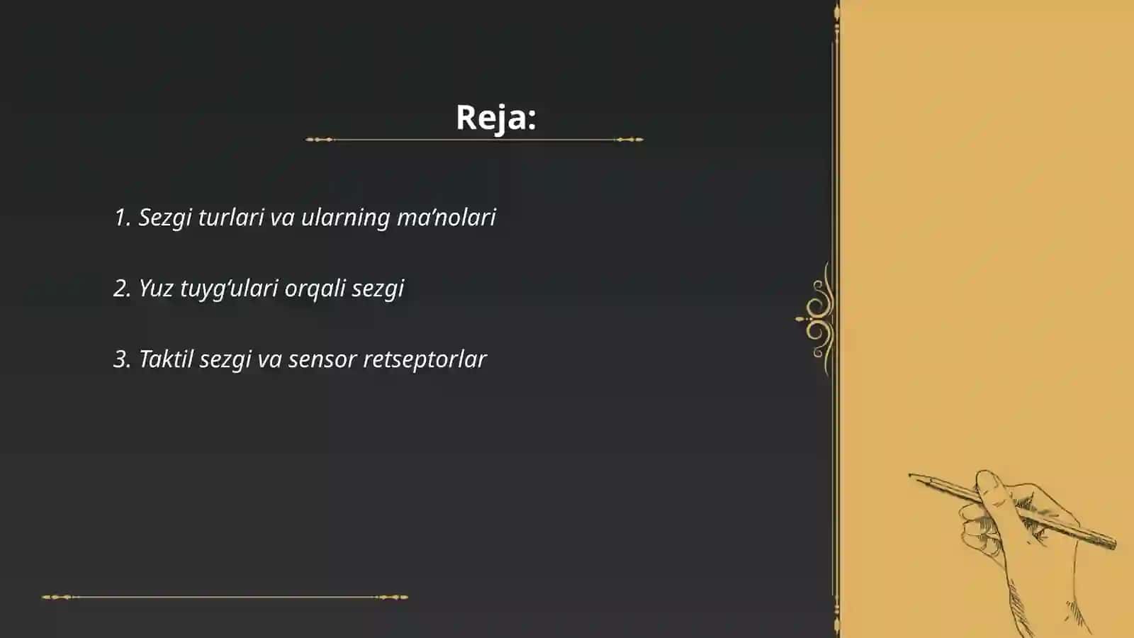 SeSezgi turlari va uning qonuniyatlari 2