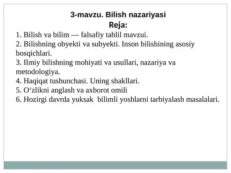 Bilishnazariyasi 2