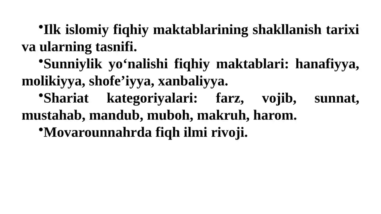 ISLOM FIQHIY MAKTABLARI 2