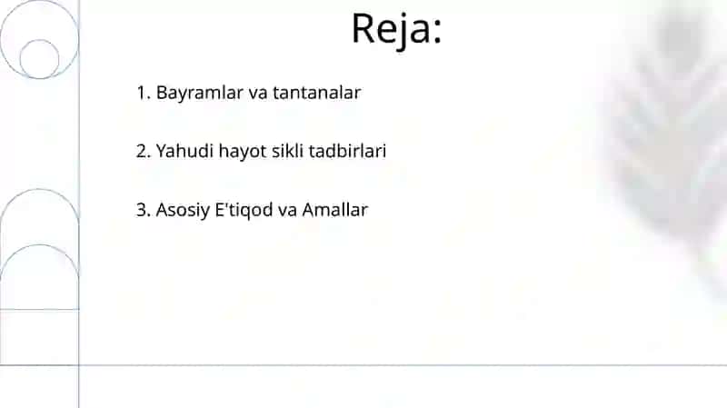 Yahudiylik ta'limoti va an'analari 2