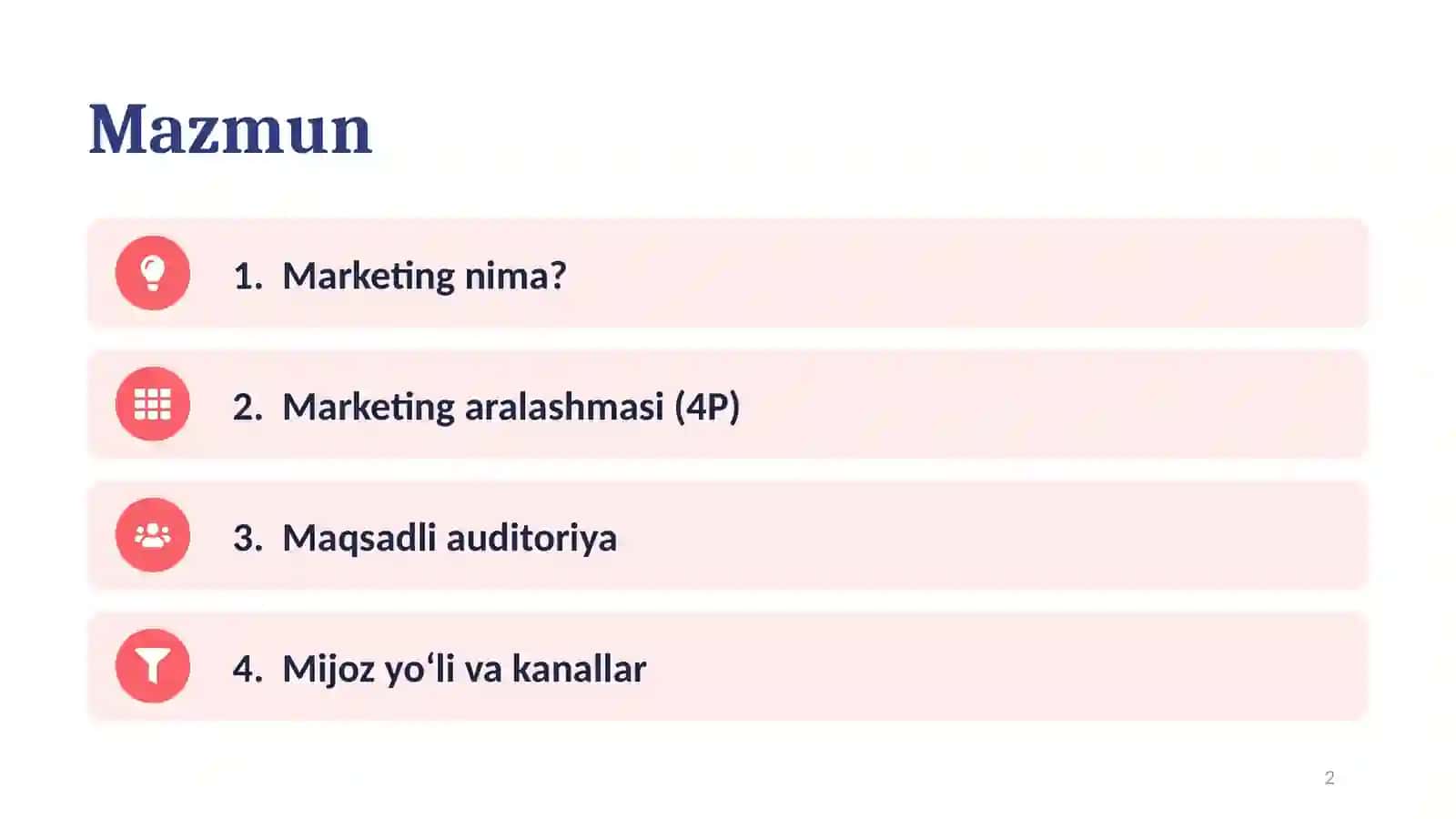 Marketing asoslari 2