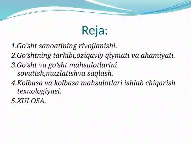 Go’sht maxsulotlari biotexnologik qayta ishlash va saqlash 2