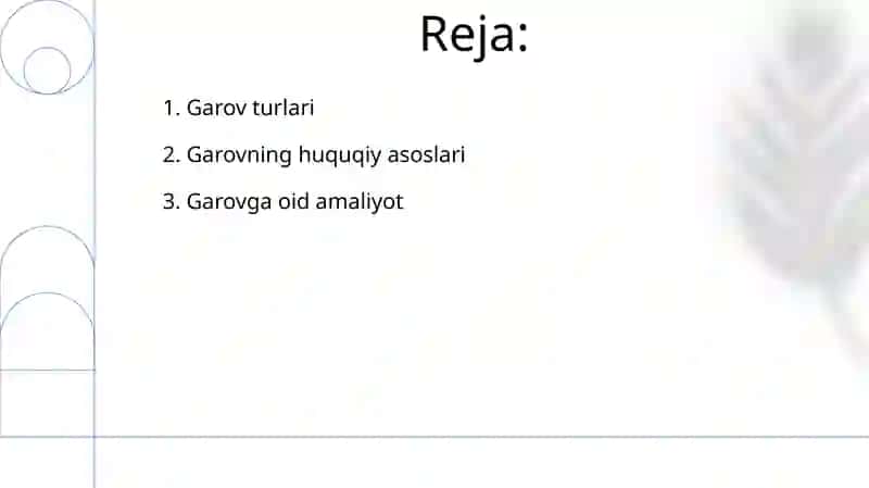 Garov turlari 2