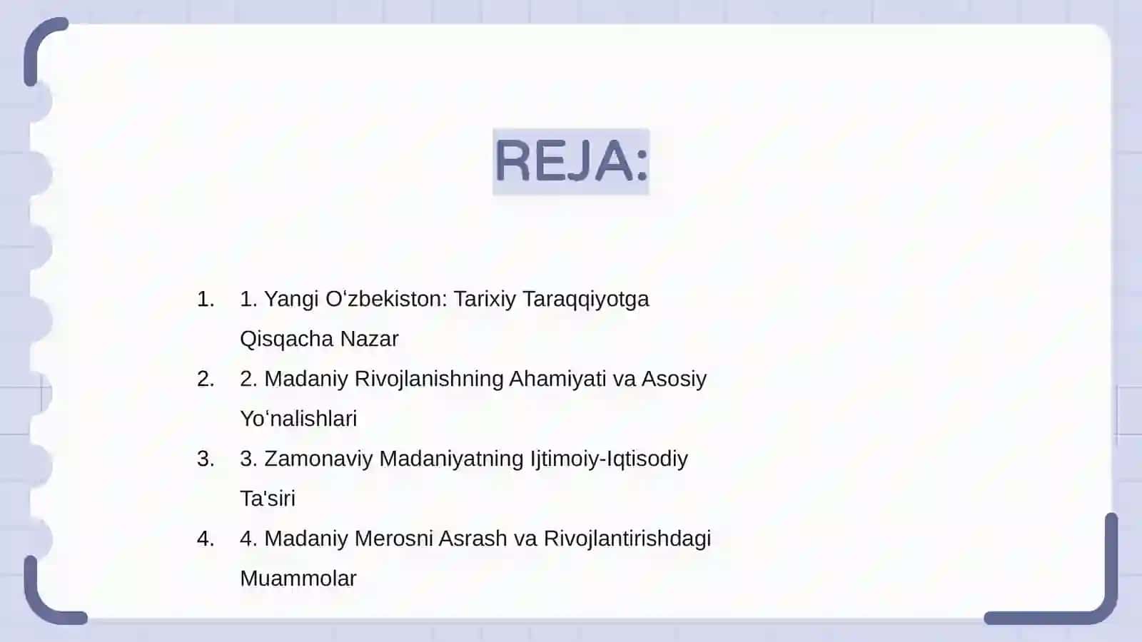 Yangi Oʻzbekistonning madaniy rivojlanishi 2