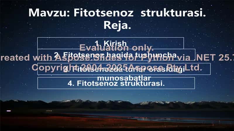 Fitotsenoz strukturasi 2