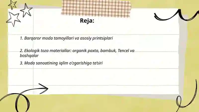 Barqaror moda tamoyillari va asosiy printsiplari 2