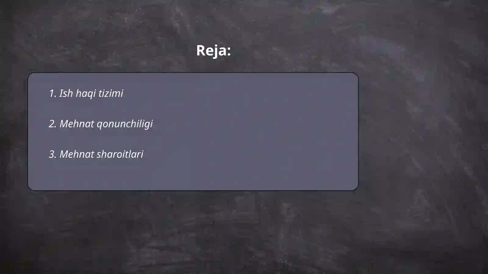 Ish haqi va mehnat munosabatlari 2