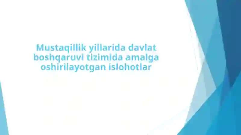 Davlat boshqaruv tizimi 2