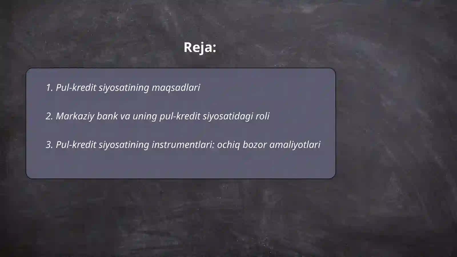 Pul-kredit siyosati 2