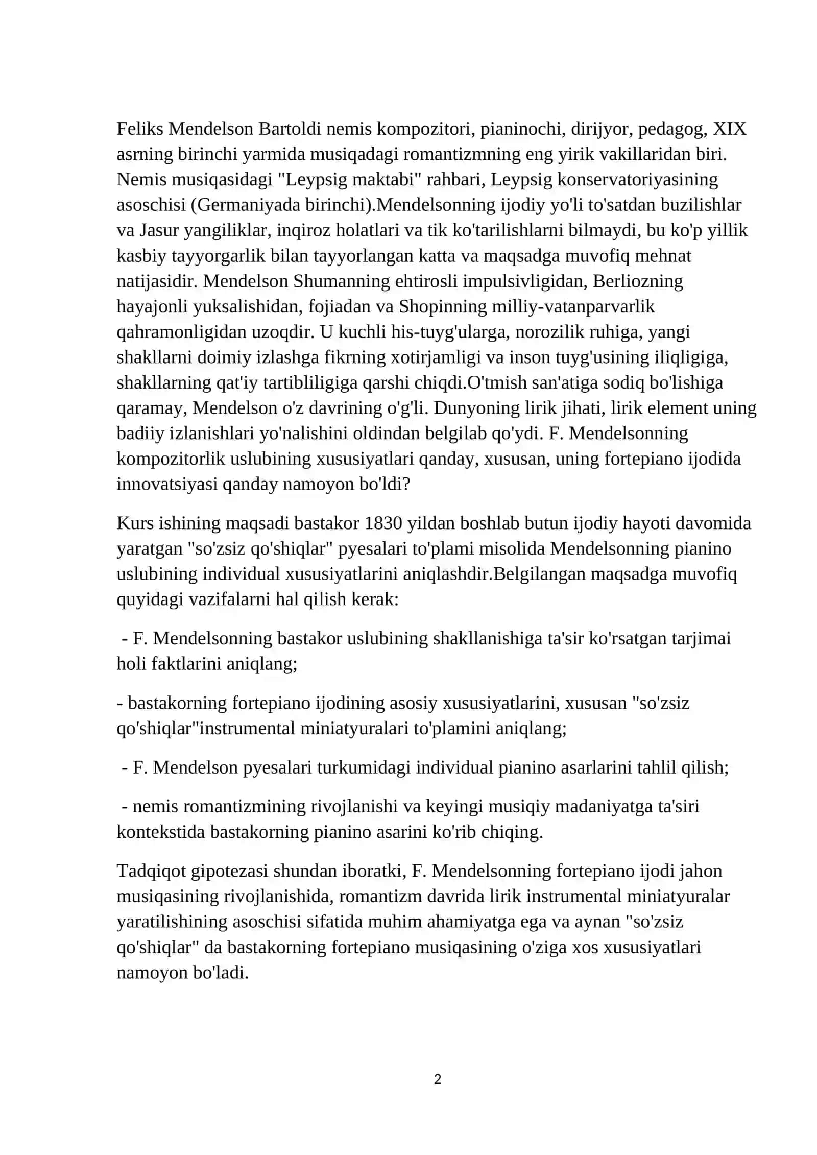 Feliks Mendelson-Bartoldi hayot yo‘li va asar to‘plami 2