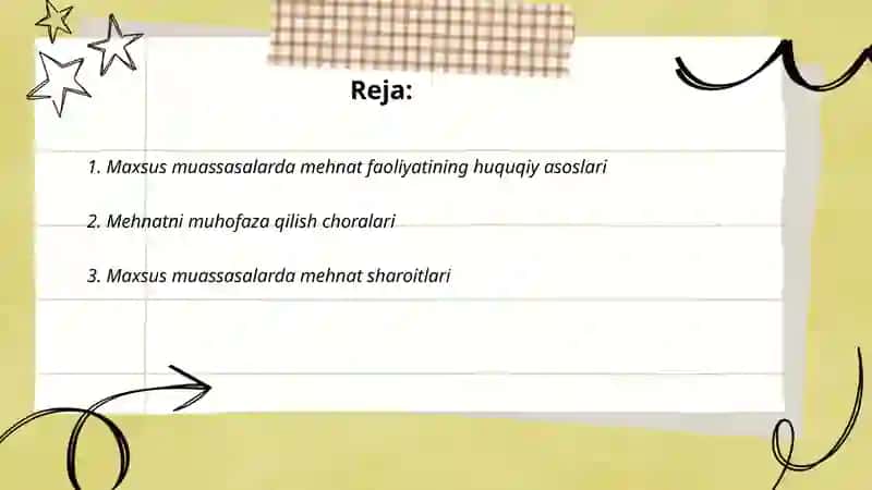 Maxsus muassasalarda mehnat faoliyatini tashkil etish 2