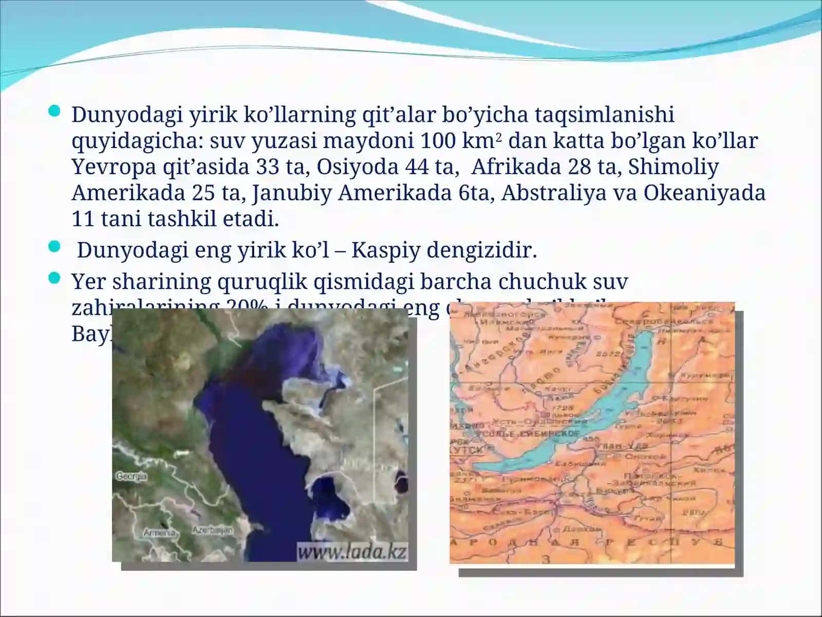 Ko`llar va suv ombori 2