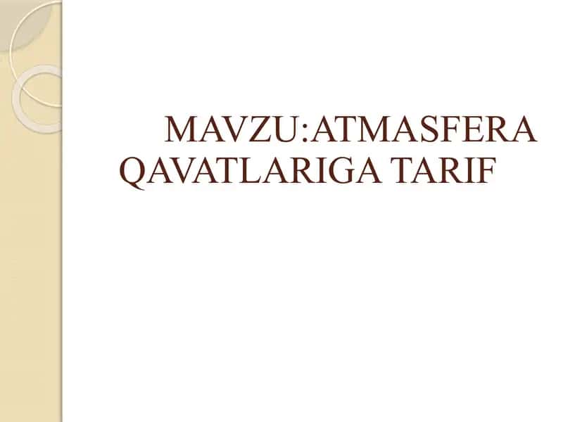 Atmasfera qavatlari soni 2