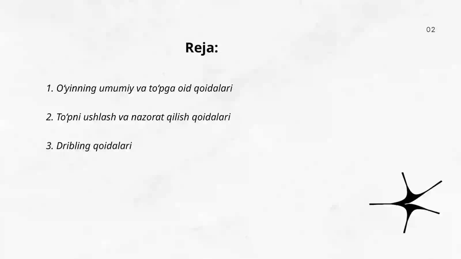Basketbol to‘pini qoidalarini o‘rgatish 2
