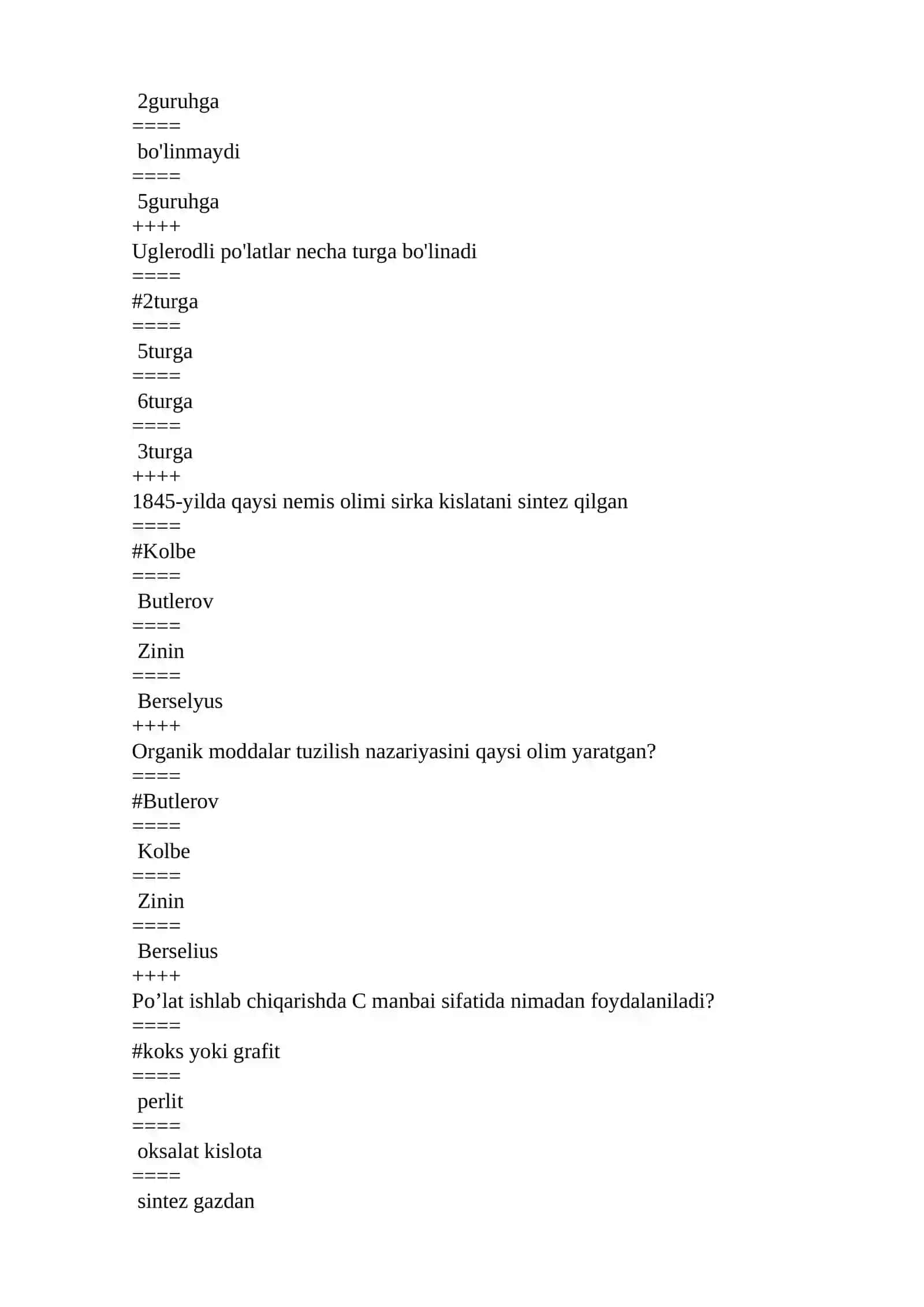 organik sintez jihozlari fani testlar 2